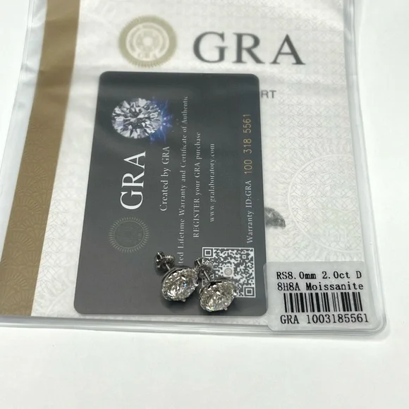 Elegant 925 Sterling Silver 4.00CT MOISSANITE screw back Stud Earrings - Picture 7 of 14